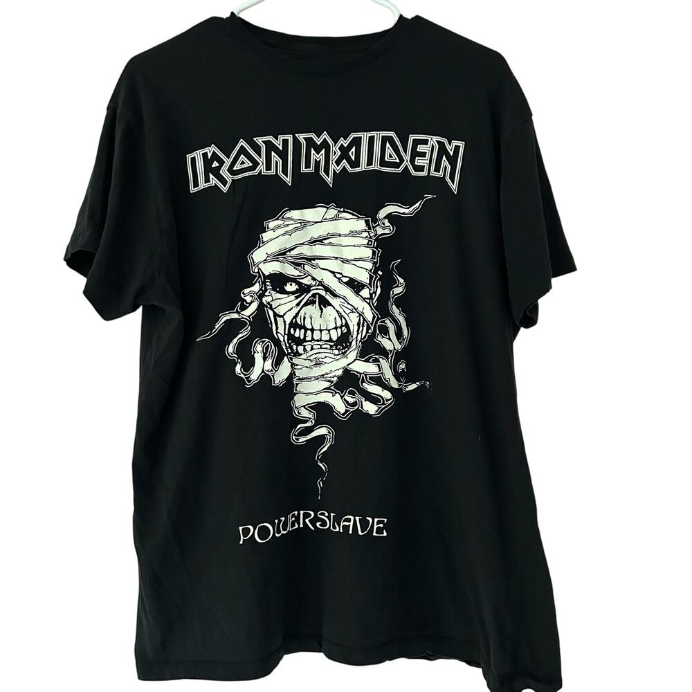 Iron Maiden Powerslave Graphic Band Tee Black Eddie concert Metal rock retro M